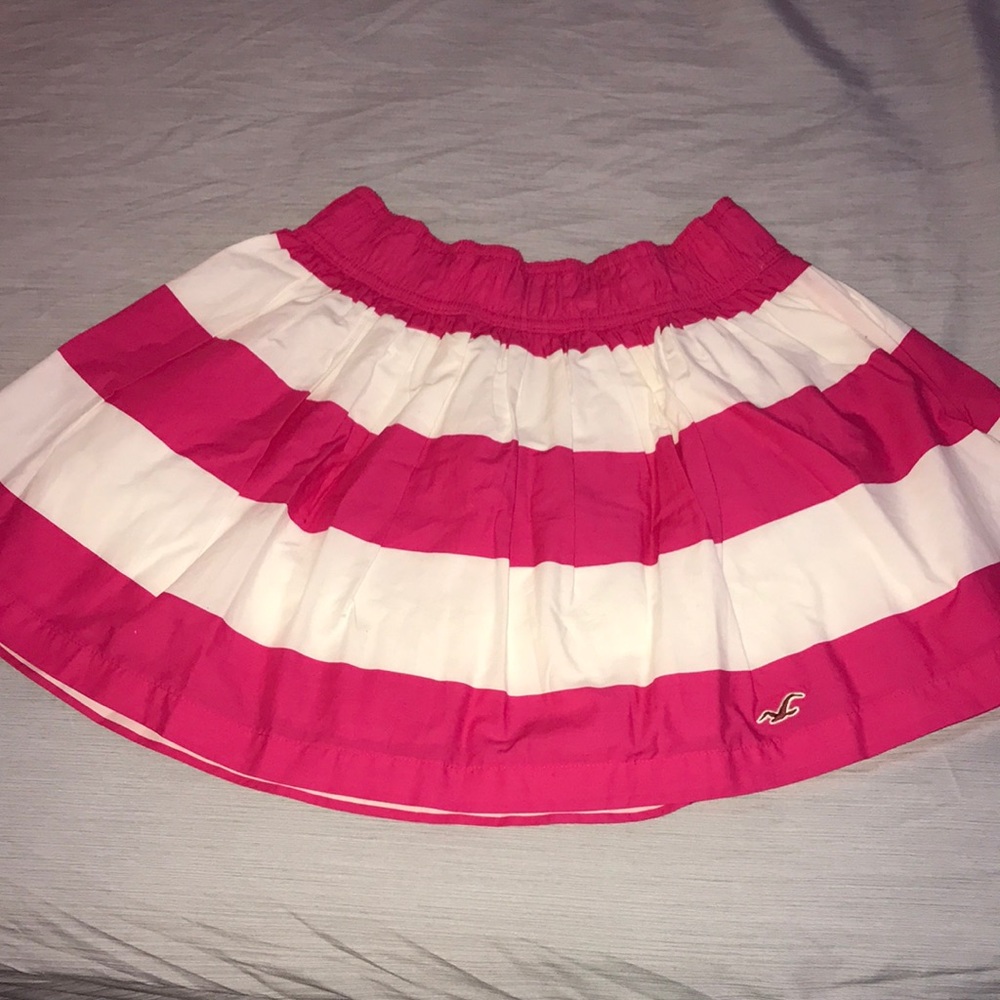 Fuchsia & white skirt